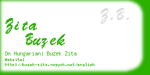 zita buzek business card